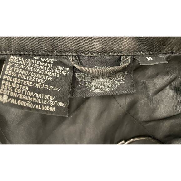 Harley-Davidson Canvas Cotton Blend Full Zip Jacket, Dark Grey, Biker, Men's Med - Picture 12 of 12